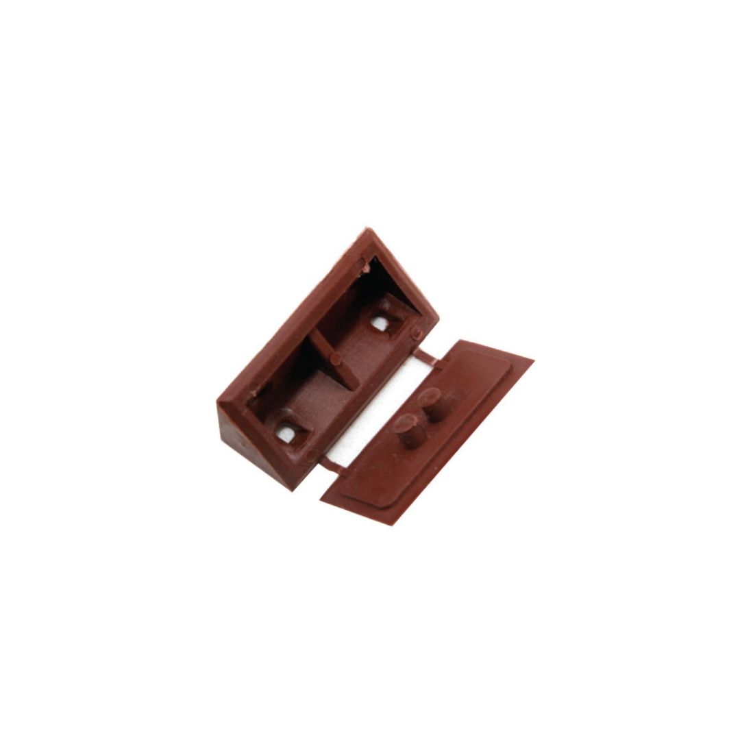 מחבר זווית פלסטיק כפול + מכסה