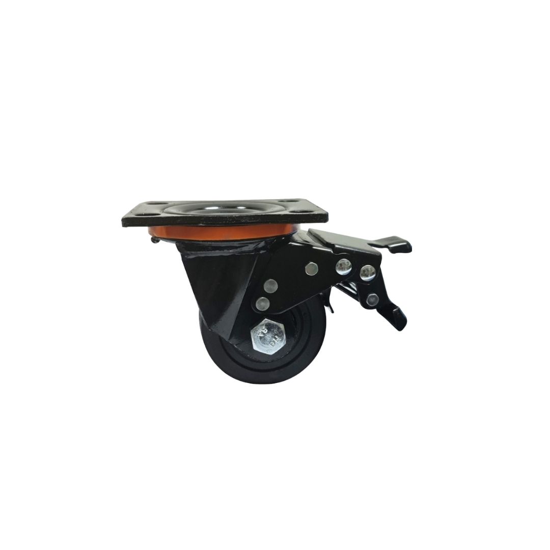 גלגל תעשייתי רחב ניילון + מעצור