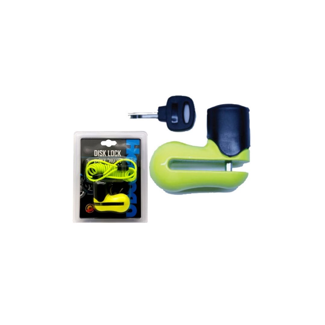 מנעול דיסק + כבל תזכורת