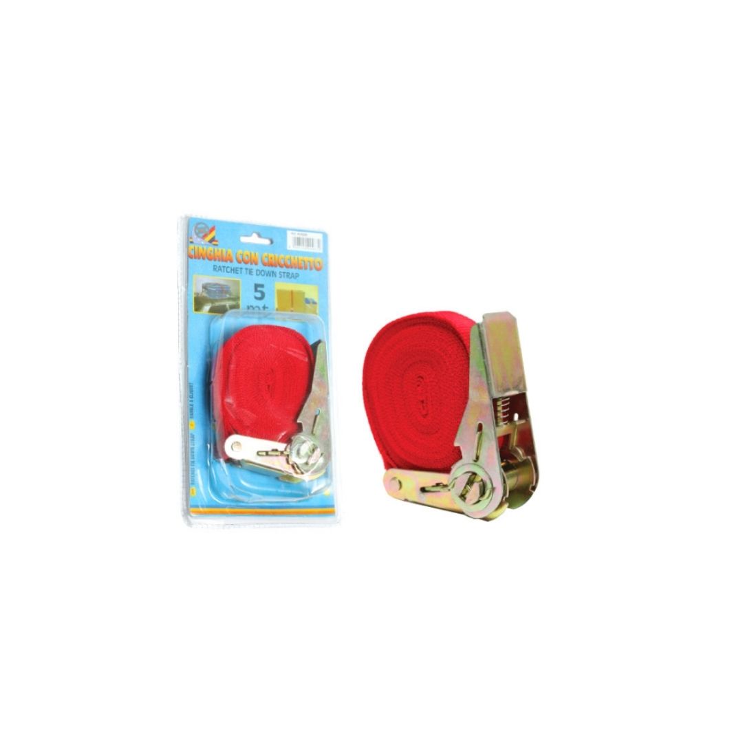 רצועת קשירה ראצ'ט + כבל אדום