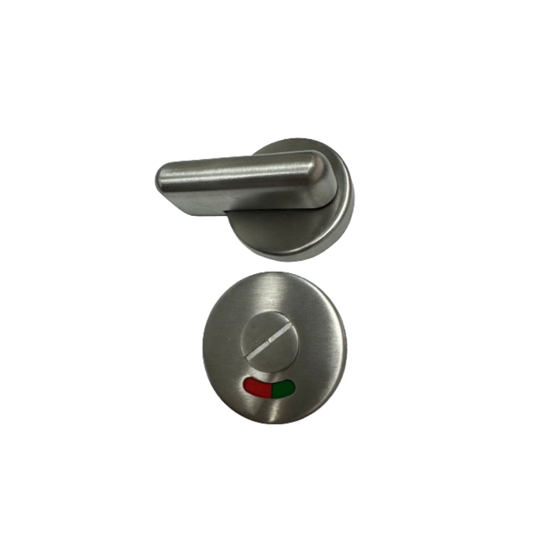 כפתור נעילה לדלת טרספה נירוסטה מוברש (תפוס פנוי)